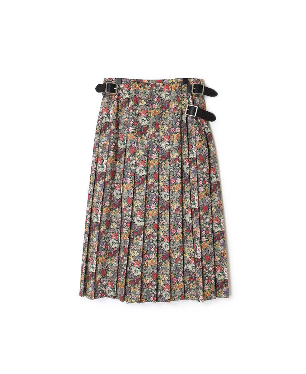 NOD1901LIB (スカート) LIBERTY LOW WAIST PLEATS WRAP SKIRT LENGTH 80cm