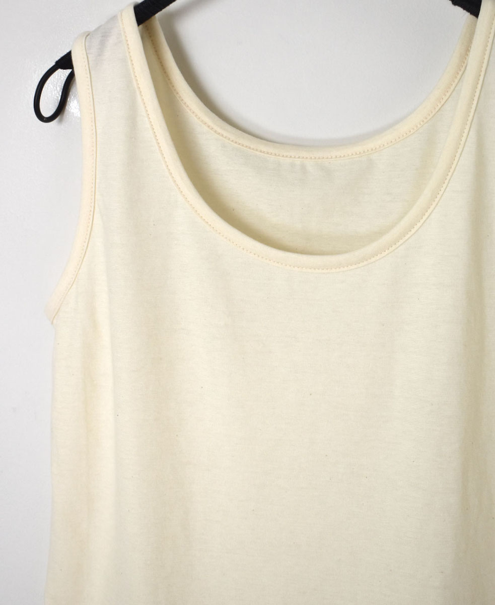 GNMDS24002(タンクトップ) 40/1SZ SINGLE JERSEY U-NECK 2WAY TANK TOP