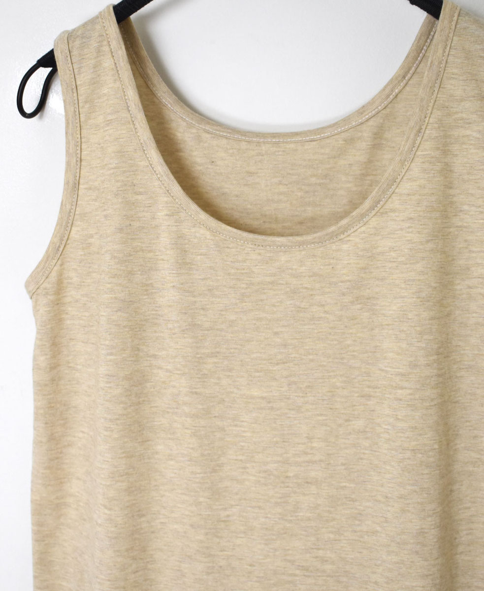 GNMDS24002(タンクトップ) 40/1SZ SINGLE JERSEY U-NECK 2WAY TANK TOP