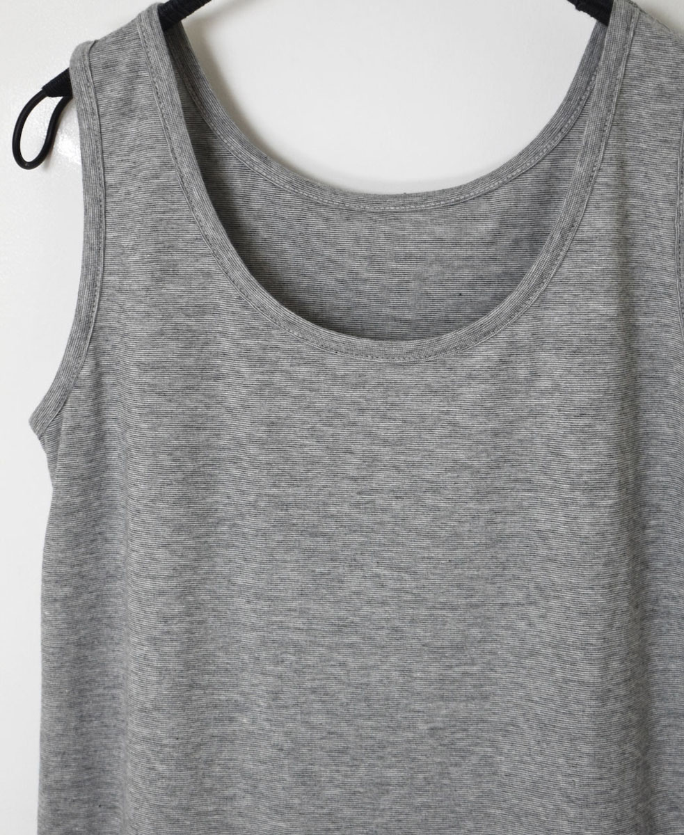 GNMDS24002(タンクトップ) 40/1SZ SINGLE JERSEY U-NECK 2WAY TANK TOP