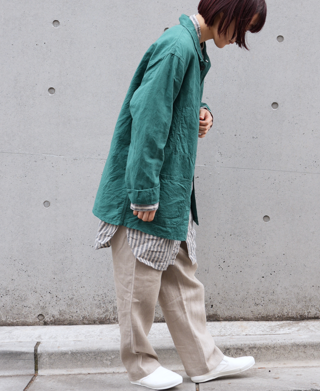 ISNAM2401 (ジャケット) LINEN / COTTON (OVERDYE) AUTHENTIC WORK JACKET