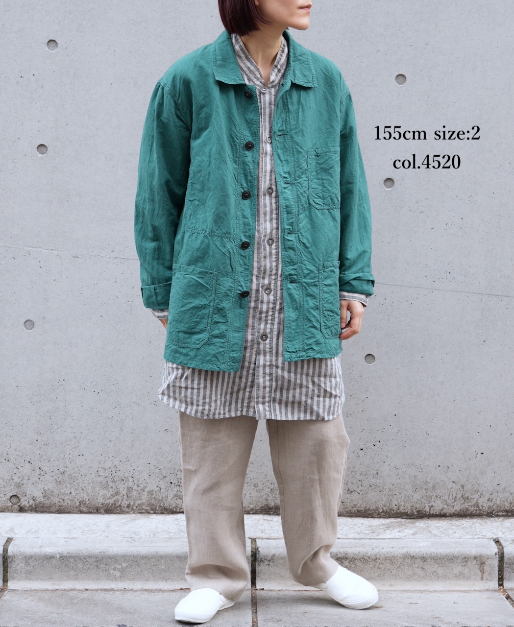 ISNAM2401 (ジャケット) LINEN / COTTON (OVERDYE) AUTHENTIC WORK JACKET