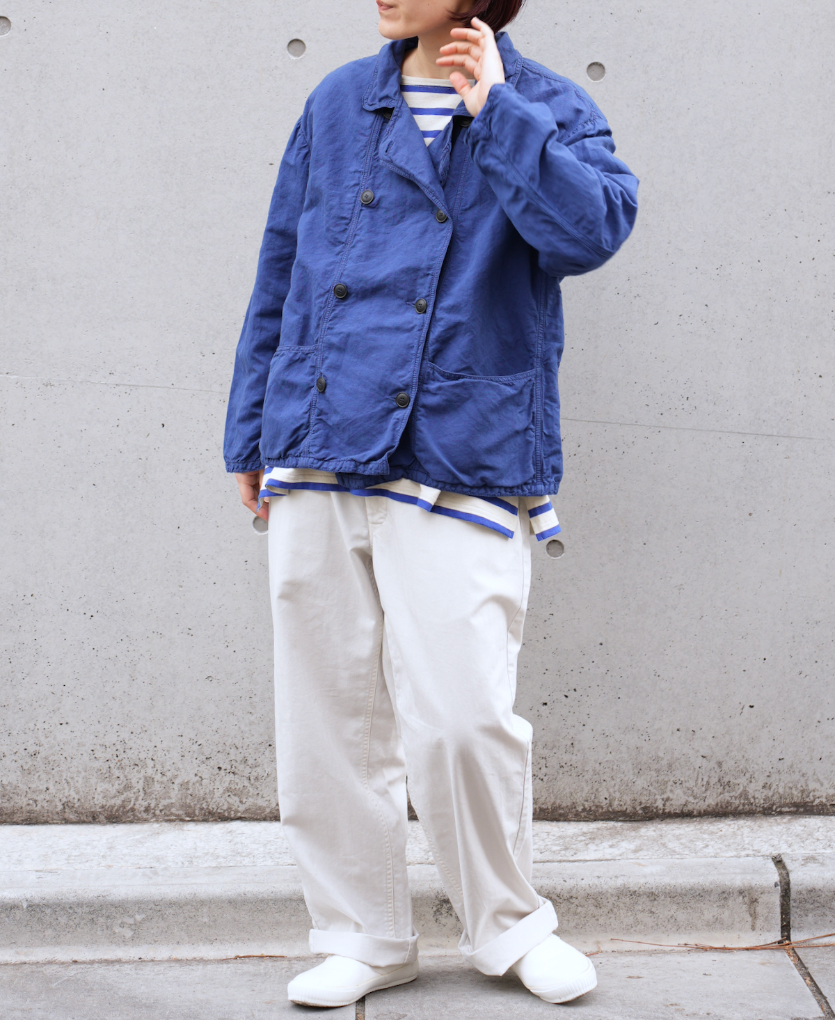 ADNAM2102 (パンツ) LIGHT WEIGHT HERRINGBONE (OVERDYE) CARPENTER PANTS