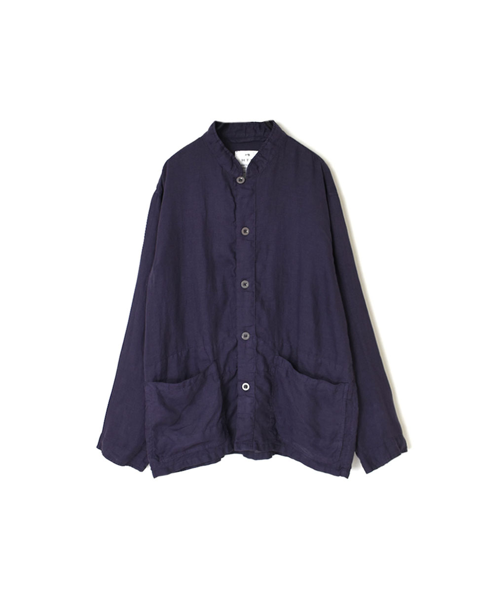 LNHT2302L(ジャケット) LINEN PLAIN STAND COLLAR COVERALL