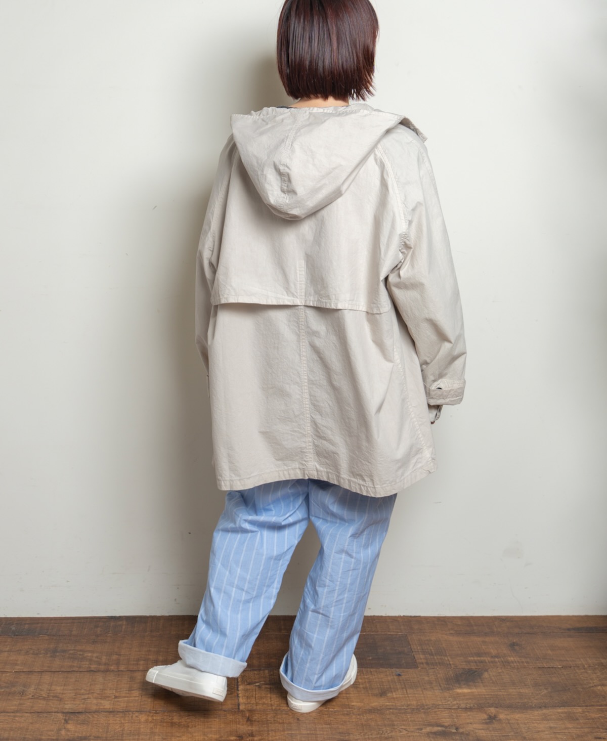 NHT2311TC (コート) LIGHT WEIGHT COTTON OVERDYE HOODED SHORT COAT