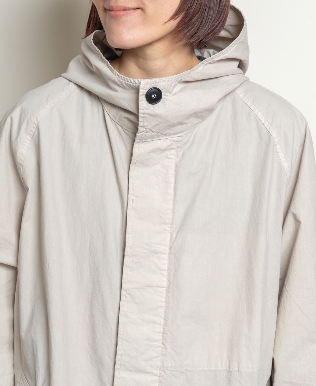 NHT2311TC (コート) LIGHT WEIGHT COTTON OVERDYE HOODED SHORT COAT