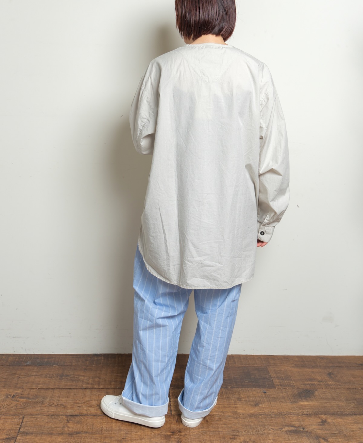 INHT2203CP (シャツ) 60'S COTTON POPLIN HENLEY NECK SHIRT