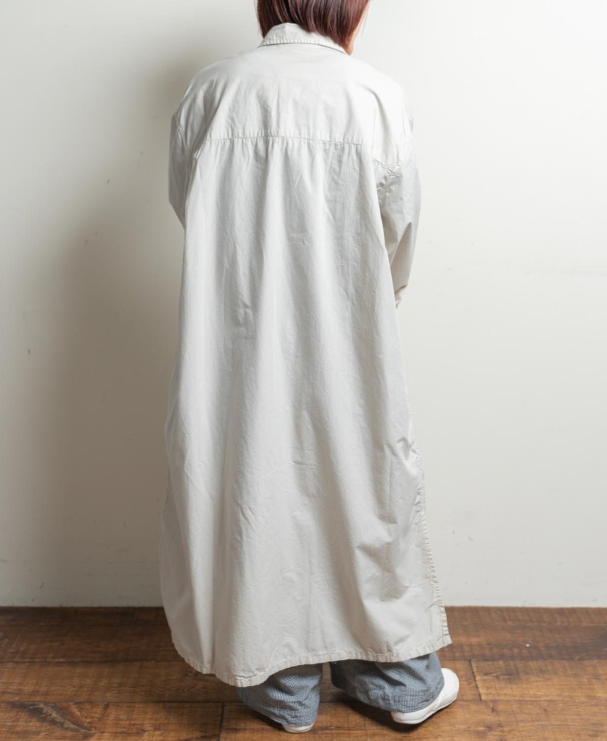 INHT2202CP (ロングシャツ) 60s COTTON POPLIN ONE-UP COLLAR LONG SHIRT