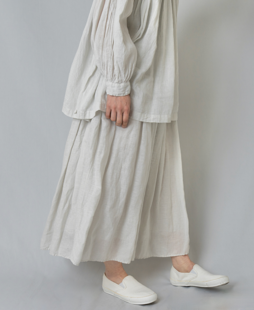 INMDS23013D (スカート) HANDWOVEN KHADI COTTON / LINEN PLAIN 