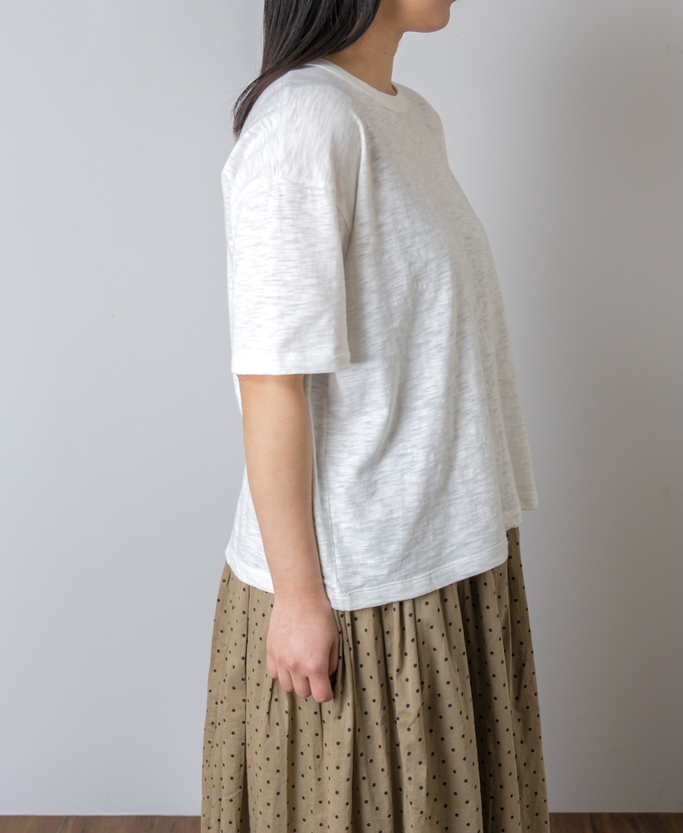 GNSL24041 (Tシャツ) SLUB VINTAGE CREW-NECK BACKSIDE SLIT T-SHIRT