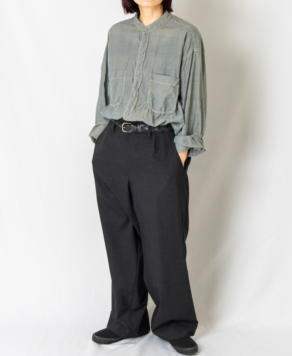 GMDSH2401TW (パンツ) TROPICAL WOOL ONE-TUCK TROUSERS