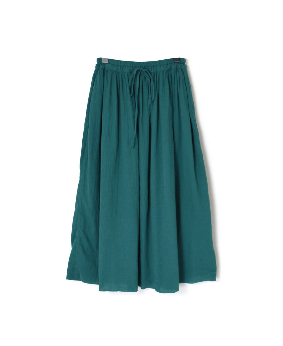 INAM2402GDD (スカート) SINGLE GAUZE (DOUBLE FABRIC) OVERDYE EASY GATHERD SKIRT