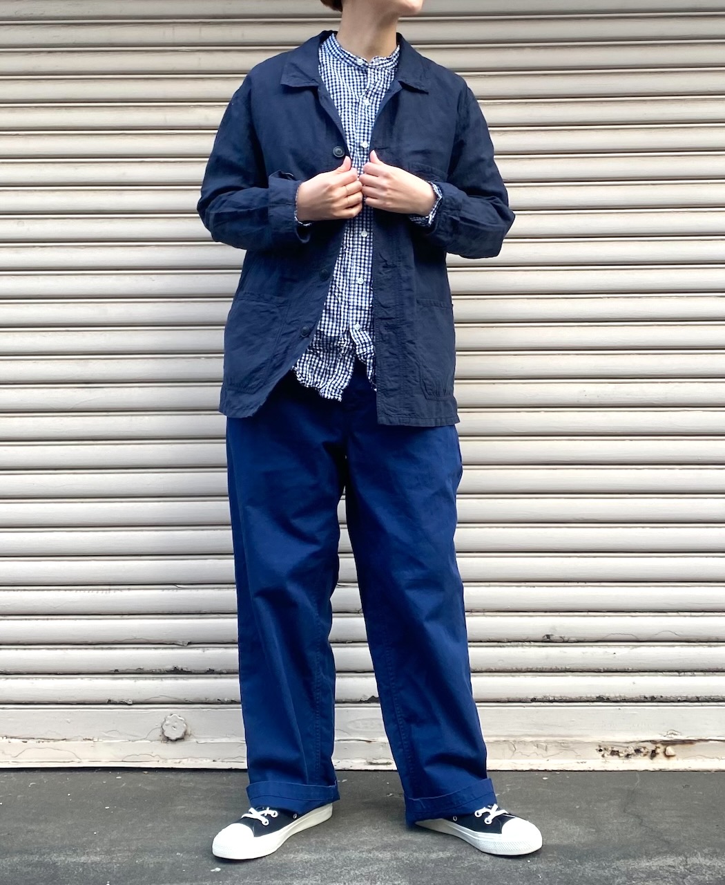 ADNAM2102 (パンツ) LIGHT WEIGHT HERRINGBONE (OVERDYE) CARPENTER PANTS