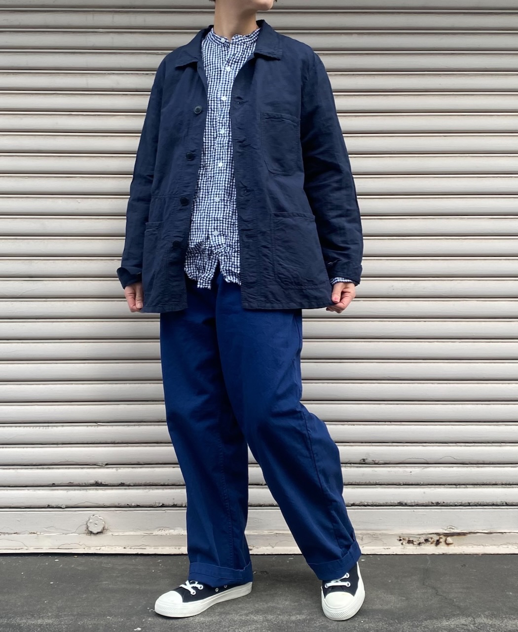 ADNAM2102 (パンツ) LIGHT WEIGHT HERRINGBONE (OVERDYE) CARPENTER PANTS