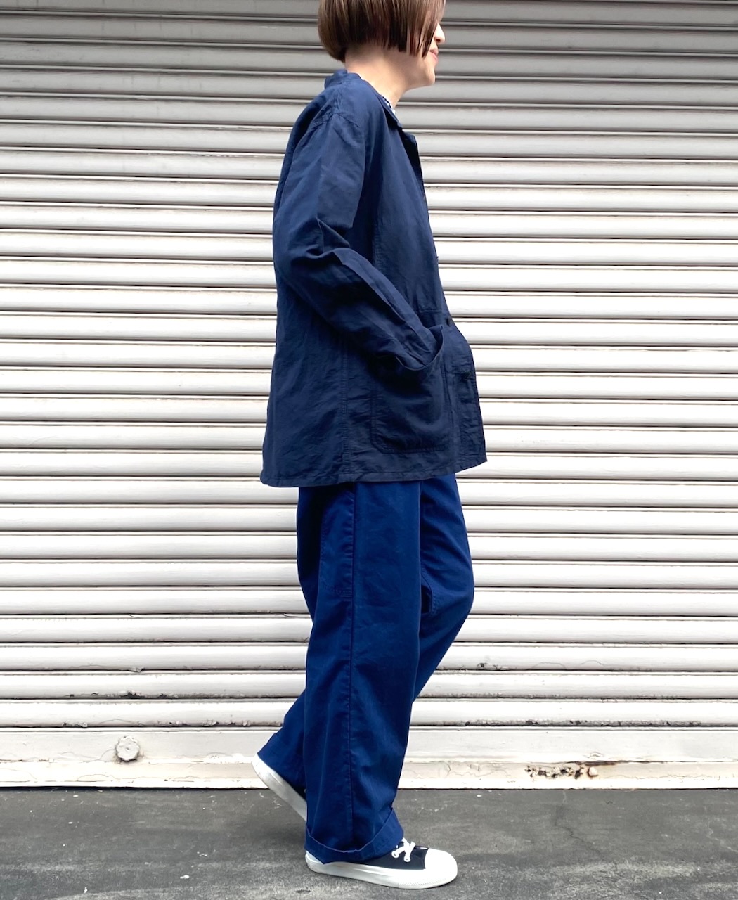 ADNAM2102 (パンツ) LIGHT WEIGHT HERRINGBONE (OVERDYE) CARPENTER PANTS