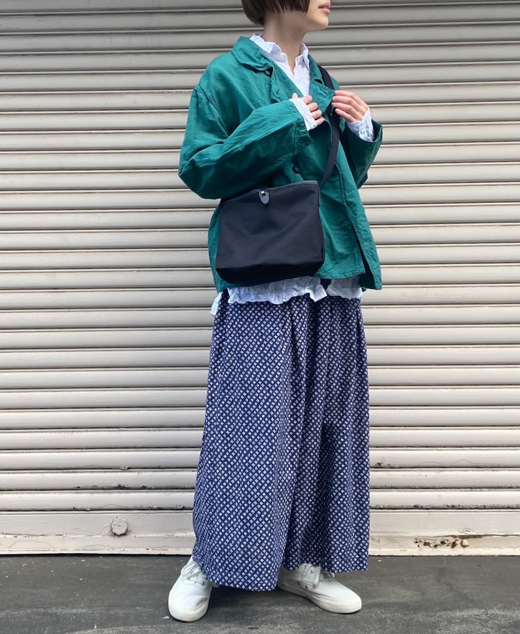INAM2415F (スカート) CAMBRIC SMALL FLOWER PRINT EASY GATHERED SKIRT WITH LINING