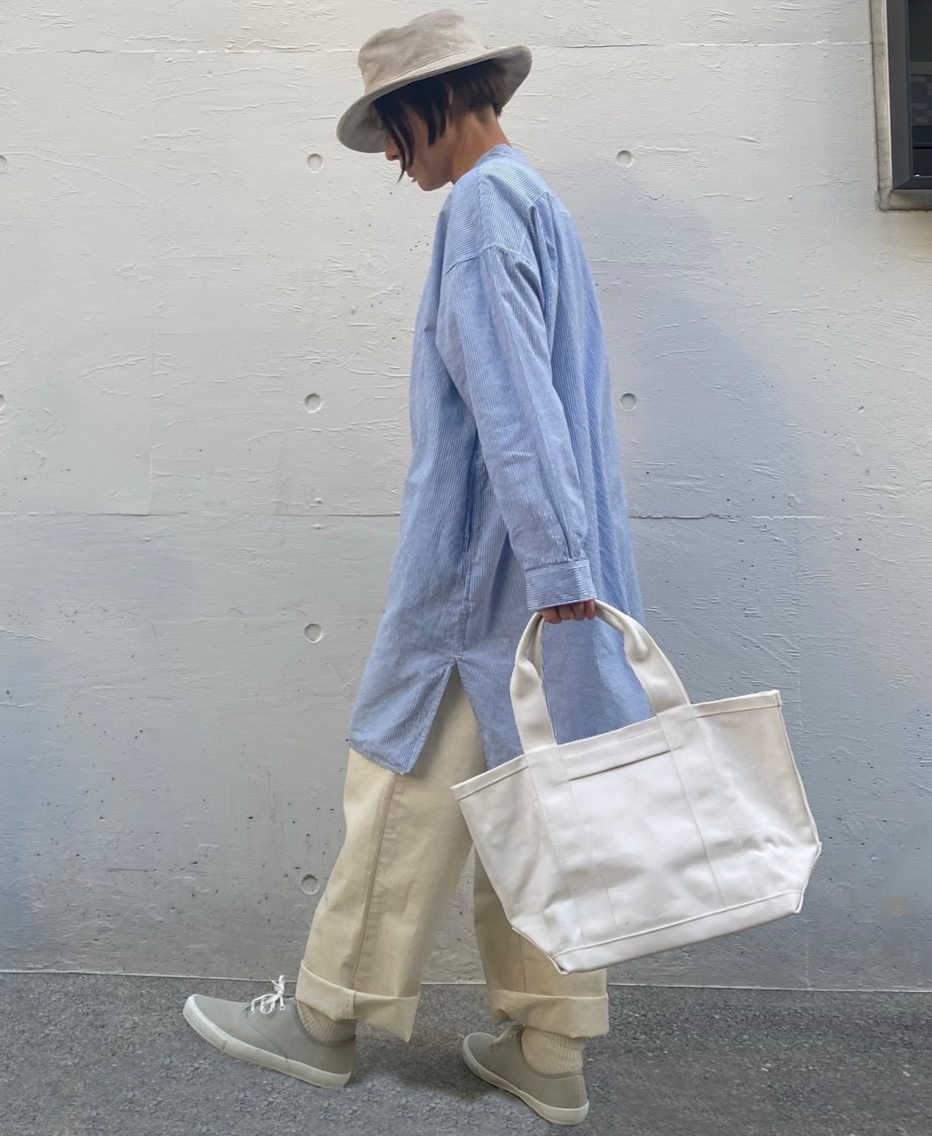 ADNAM2102 (パンツ) LIGHT WEIGHT HERRINGBONE (OVERDYE) CARPENTER PANTS