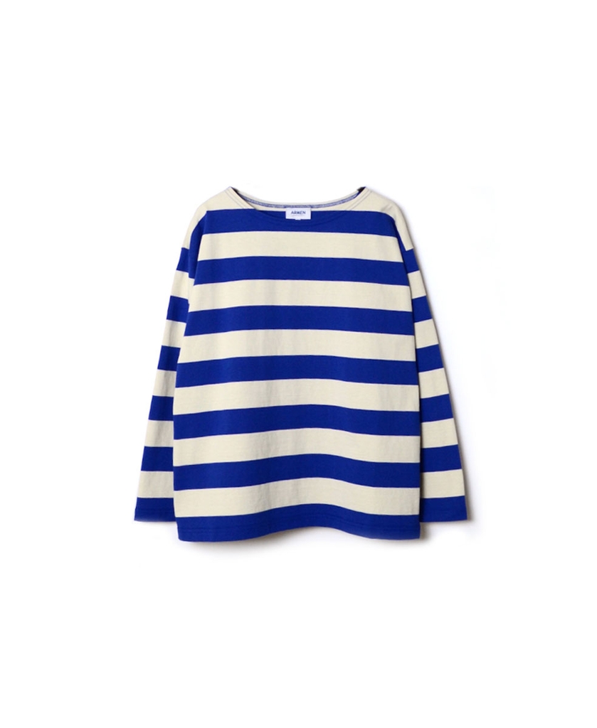 NLA1961 (カットソー) WIDE STRIPE L/SL DROP SHOULDER BASQUE SHIRT