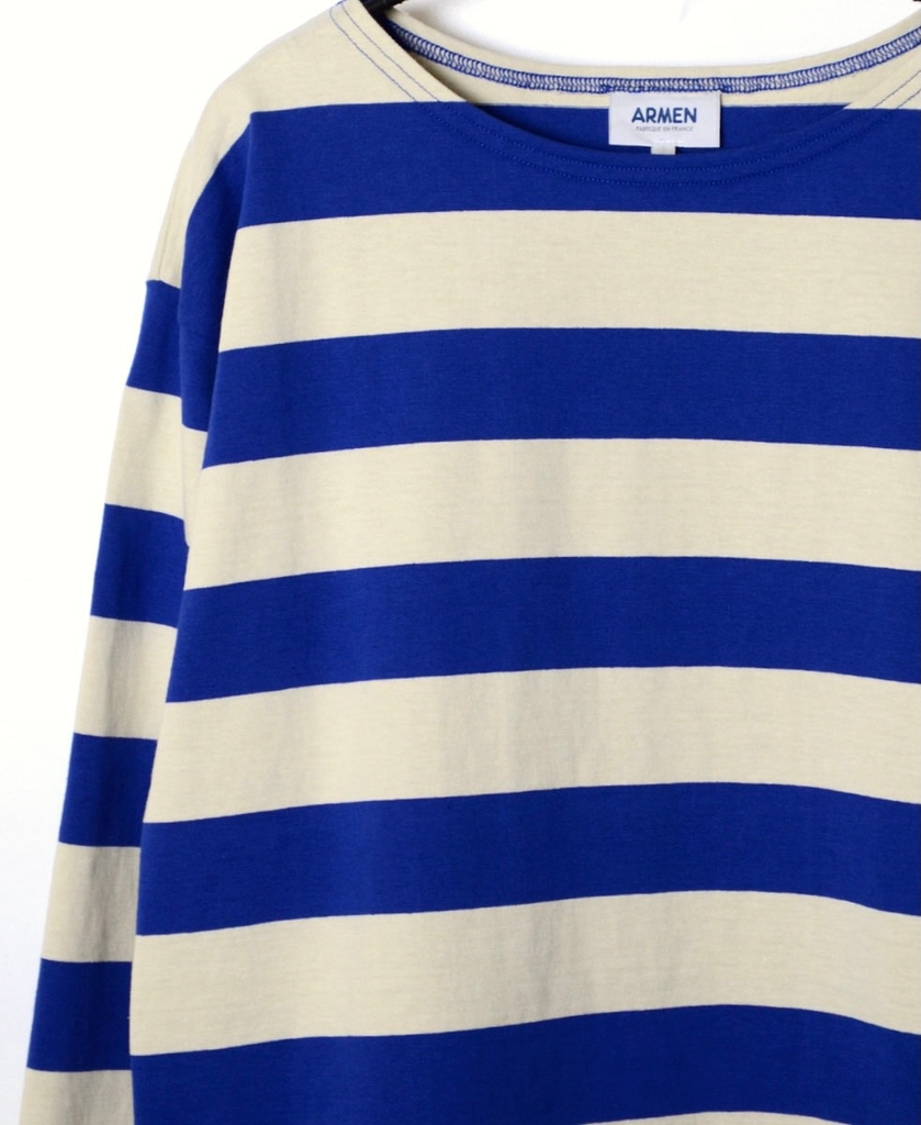 NLA1961 (カットソー) WIDE STRIPE L/SL DROP SHOULDER BASQUE SHIRT