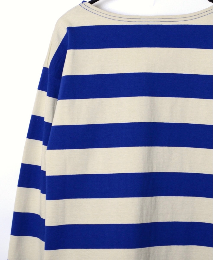 NLA1961 (カットソー) WIDE STRIPE L/SL DROP SHOULDER BASQUE SHIRT