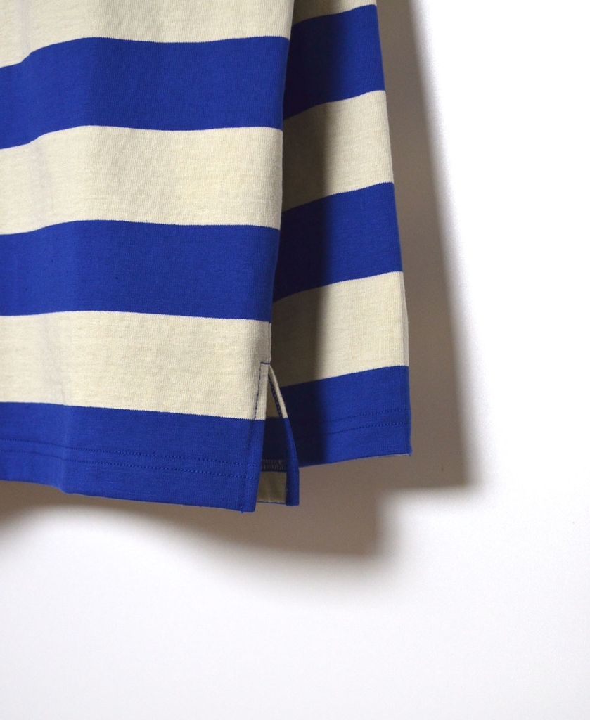 NLA1961 (カットソー) WIDE STRIPE L/SL DROP SHOULDER BASQUE SHIRT