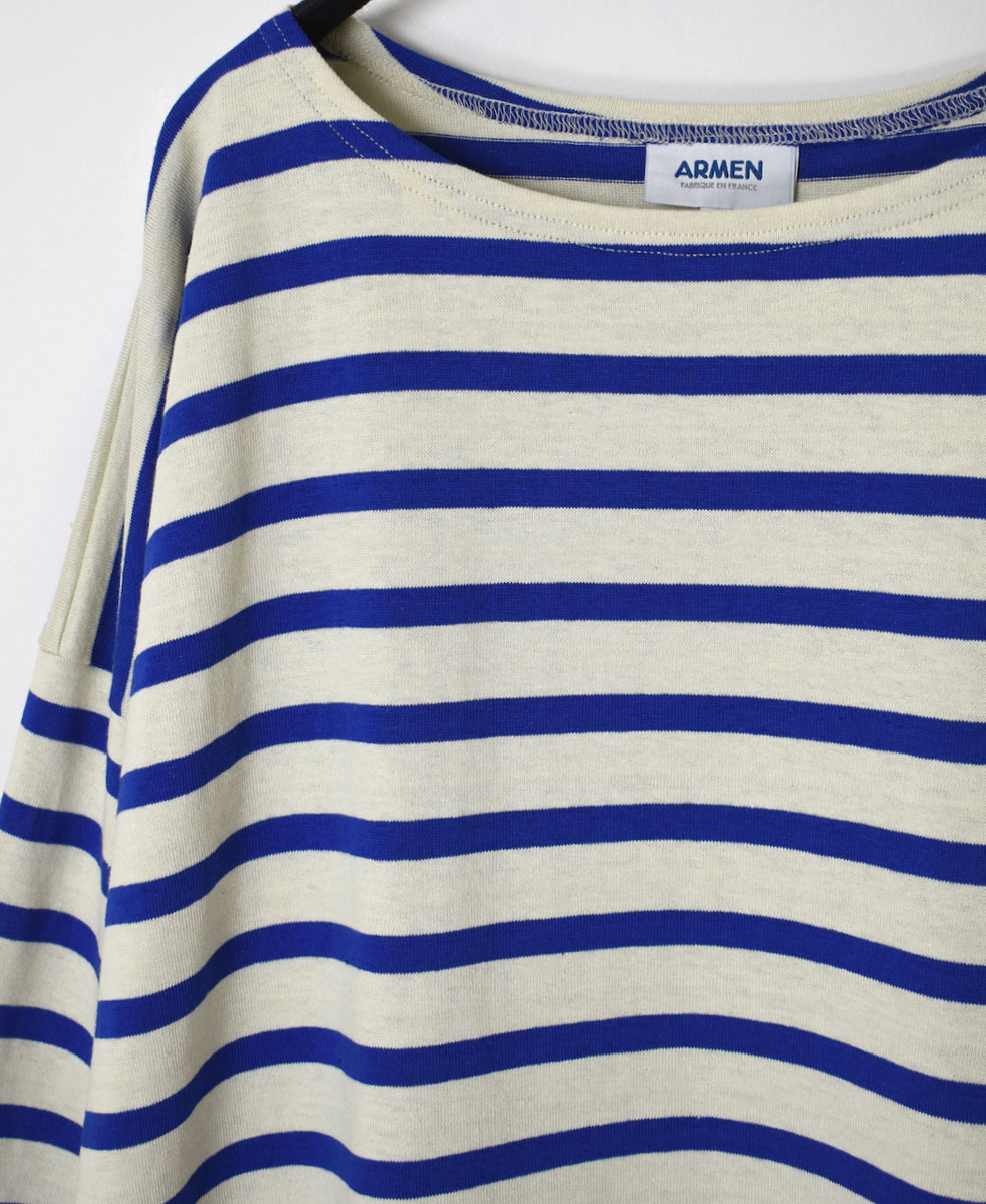 NLA2351 (カットソー) REGULAR STRIPE OVER SIZE L/SL BOAT-NECK BASQUE SHIRT