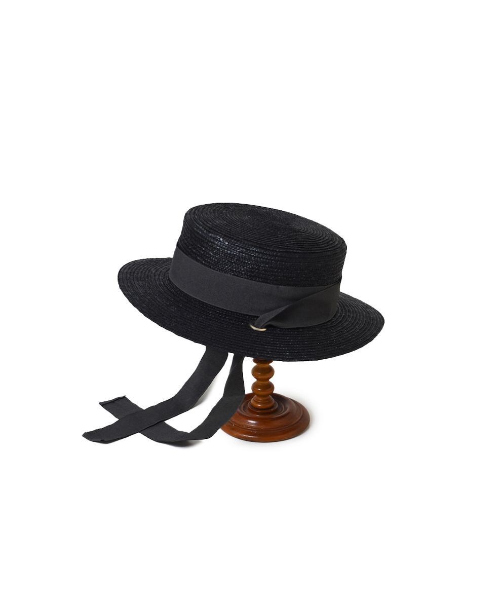 SNMDS2401 (帽子)A STRAW HAT WITH WIDE TAPE