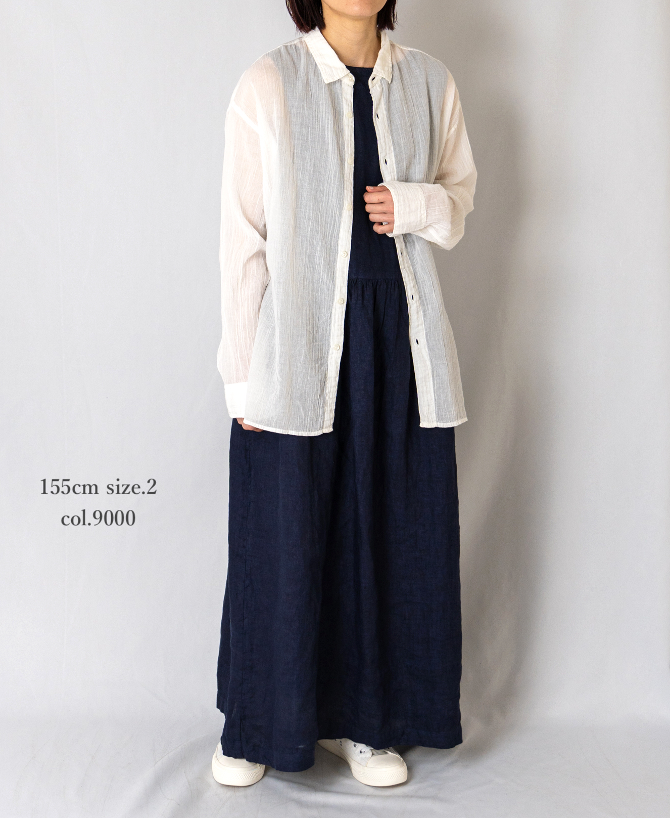 INAM1901GD (シャツ) SINGLE GAUZE OVERDYED UTILITY REGULAR COLLAR SHIRTS