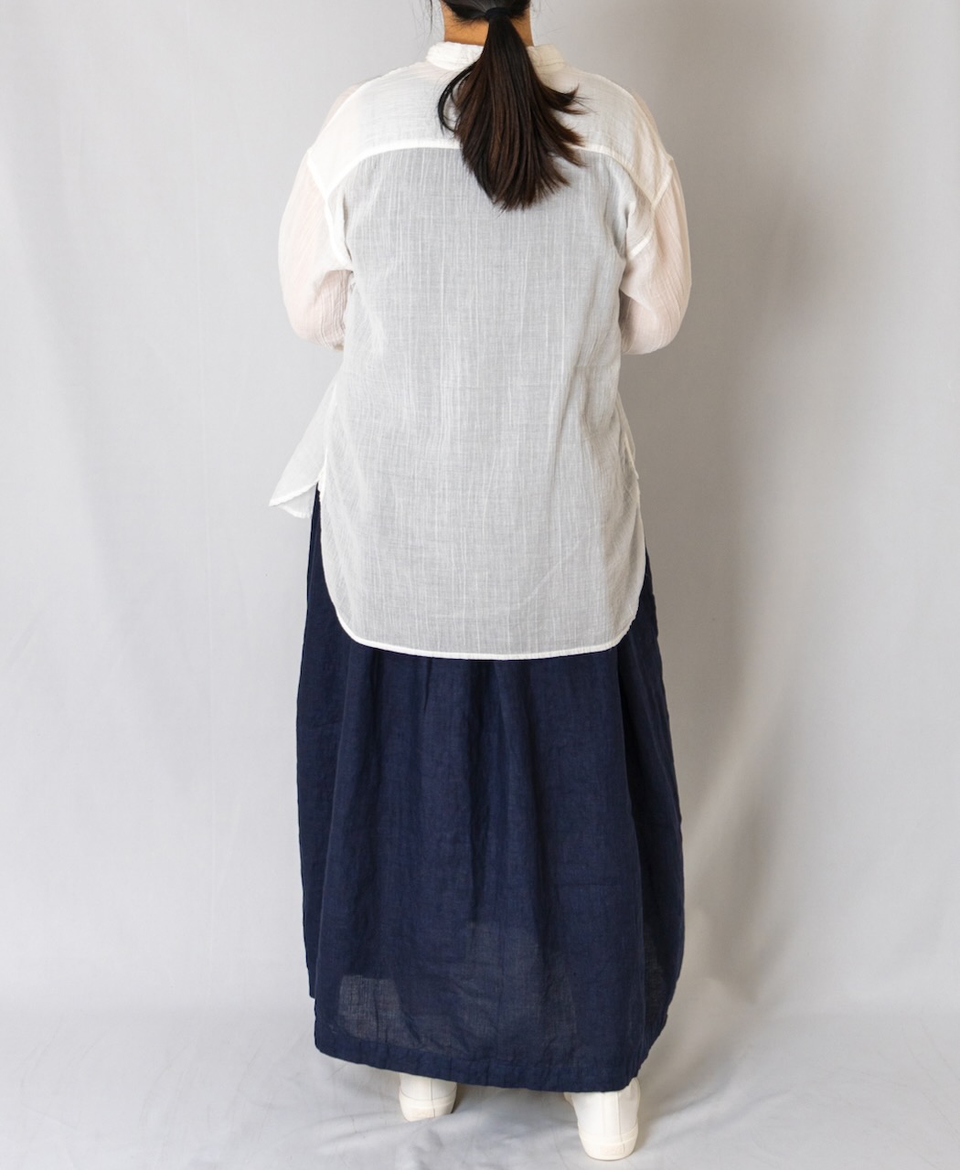 INAM1901GD (シャツ) SINGLE GAUZE OVERDYED UTILITY REGULAR COLLAR SHIRTS