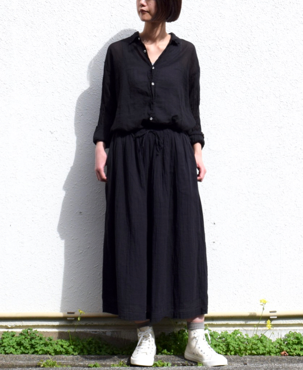 INAM1901GD (シャツ) SINGLE GAUZE OVERDYED UTILITY REGULAR COLLAR SHIRTS