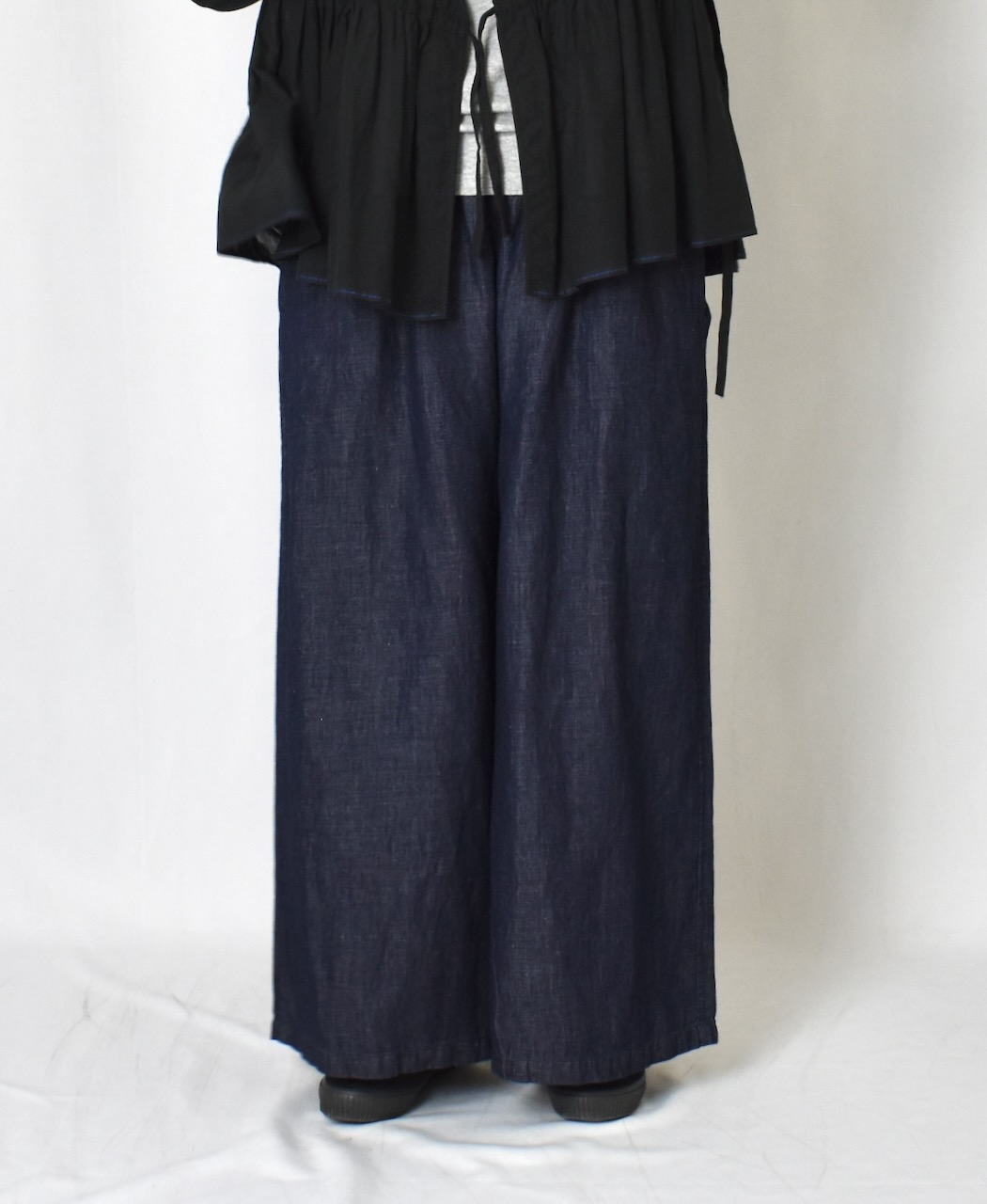 GNMDS2062CL (パンツ) 5.1oz WASHED COTTON / LINEN DENIM WIDE EASY PANTS