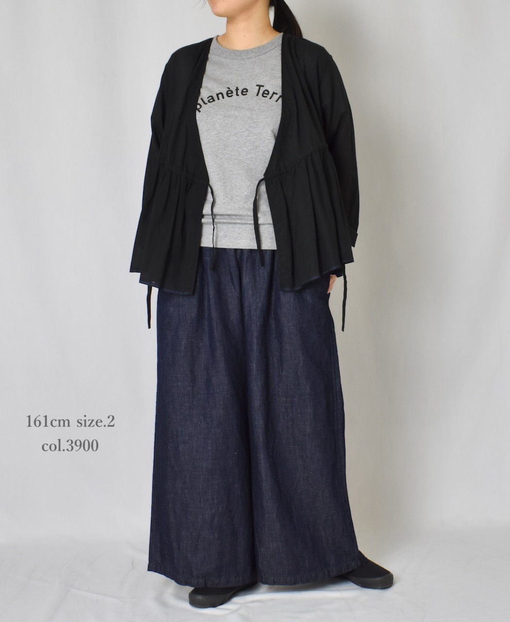 GNMDS2062CL (パンツ) 5.1oz WASHED COTTON / LINEN DENIM WIDE EASY PANTS