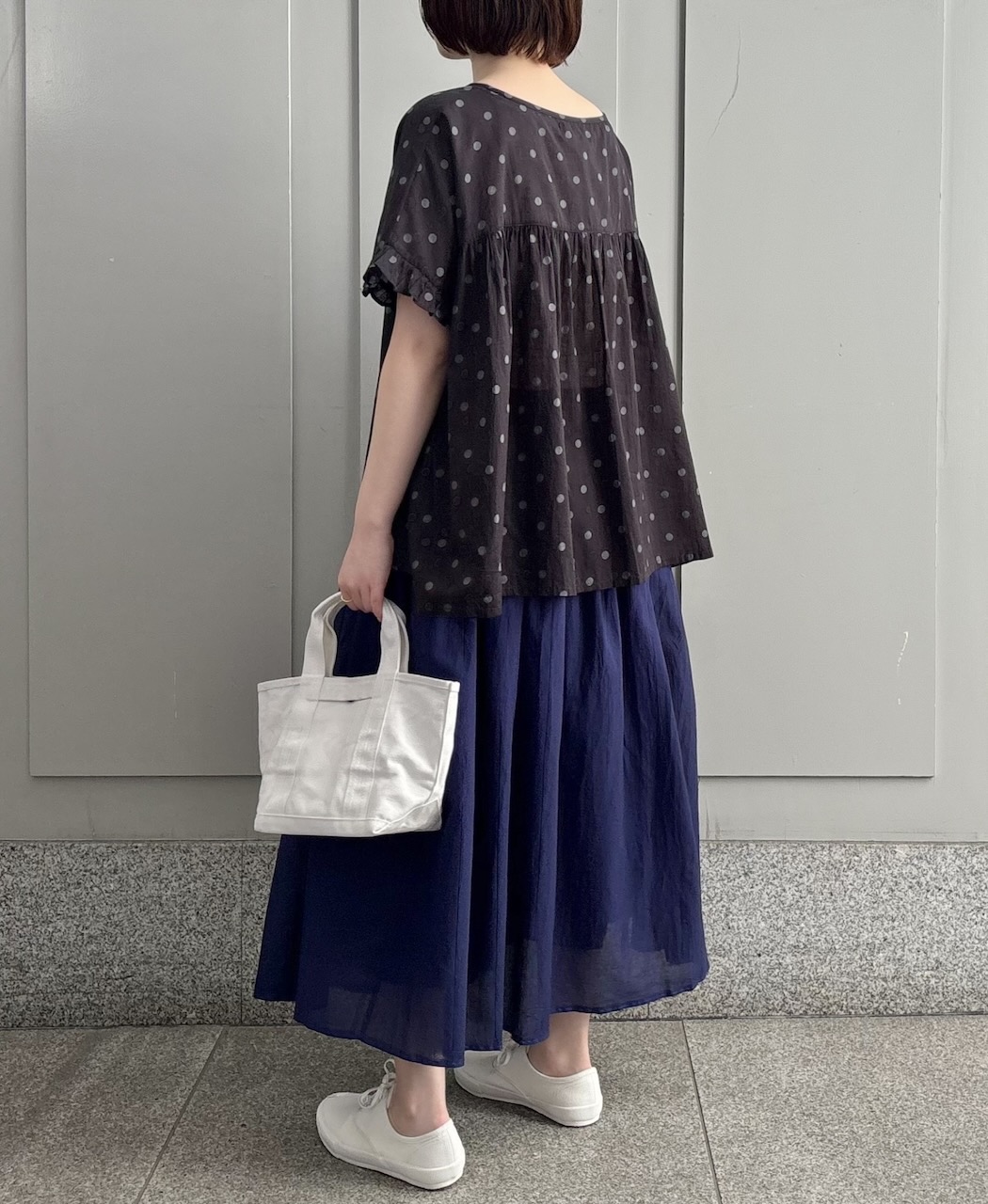 NSL24004 (スカート) SUPER FINE VOILE PLAIN WITH SELVAGE GATHERED SKIRT