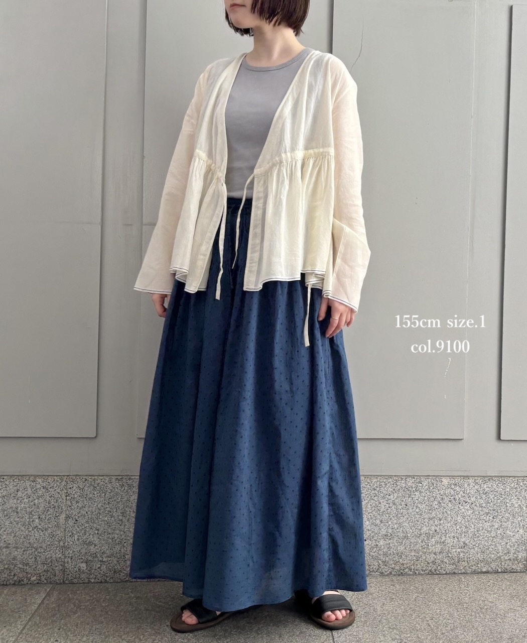 NSL24002 (ブラウス) SUPER FINE VOILE PLAIN WITH SELVAGE CACHE COEUR