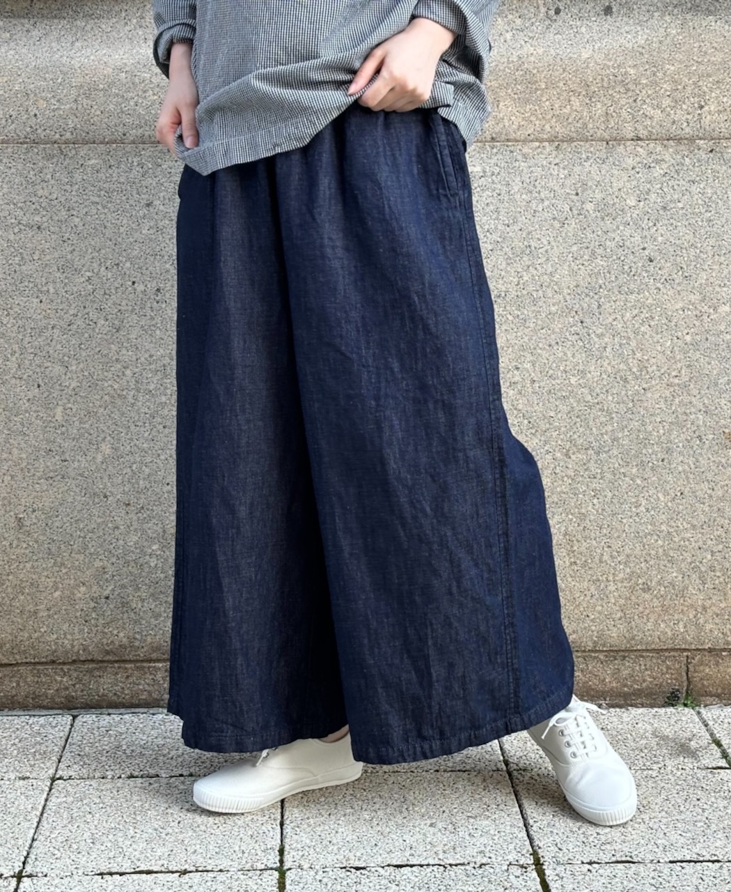 GNMDS2062CL (パンツ) 5.1oz WASHED COTTON / LINEN DENIM WIDE EASY PANTS