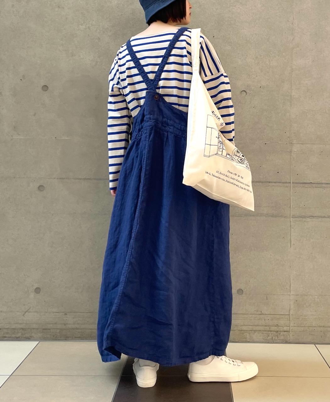NLA2201 (カットソー) REGULAR STRIPE L/SL BOAT-NECK OVERSIZED BASQUE SHIRT