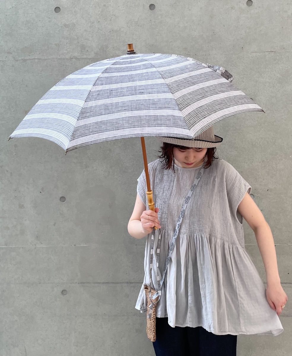 ONMDS2301 (日傘) PARASOL WITH BAMBOO HANDLE 47cm