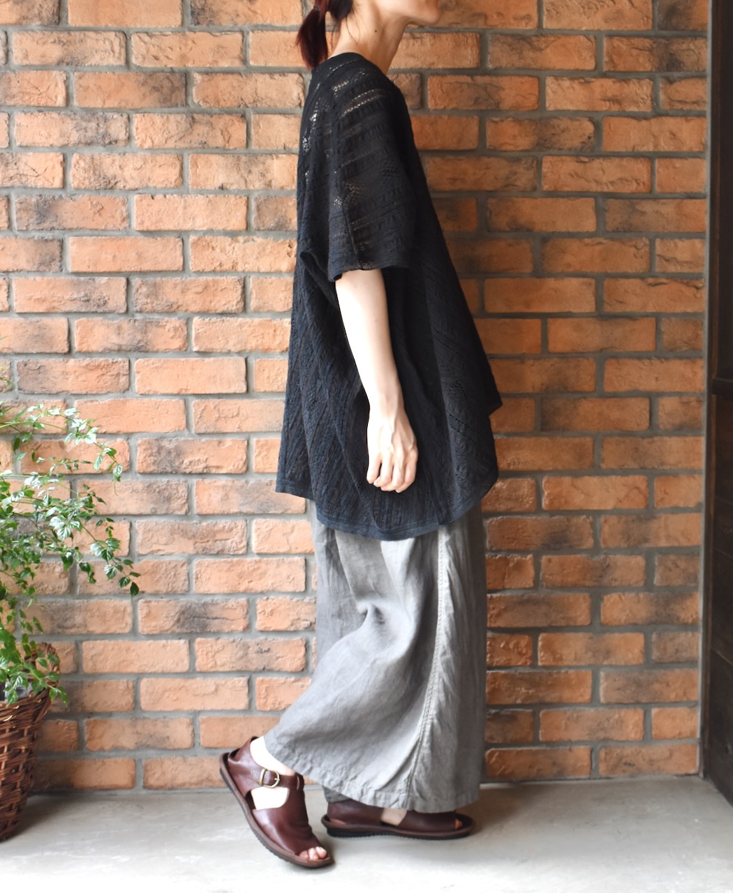 NSL23052 (ポンチョ) VOILE LACE ALL LACE PONCHO