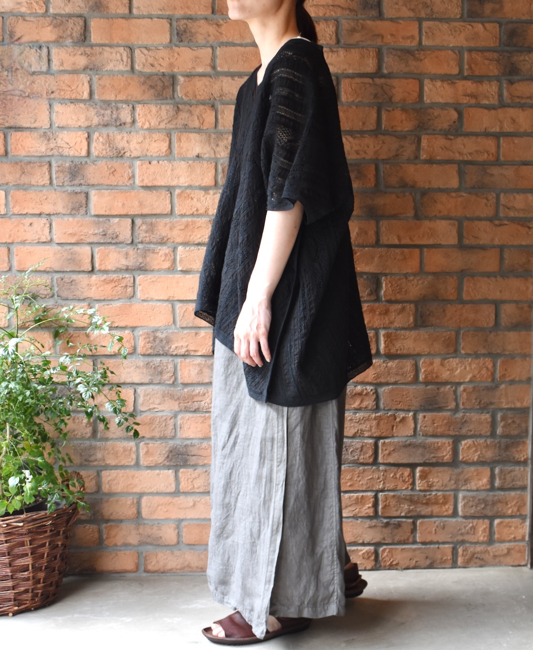 NSL23052 (ポンチョ) VOILE LACE ALL LACE PONCHO