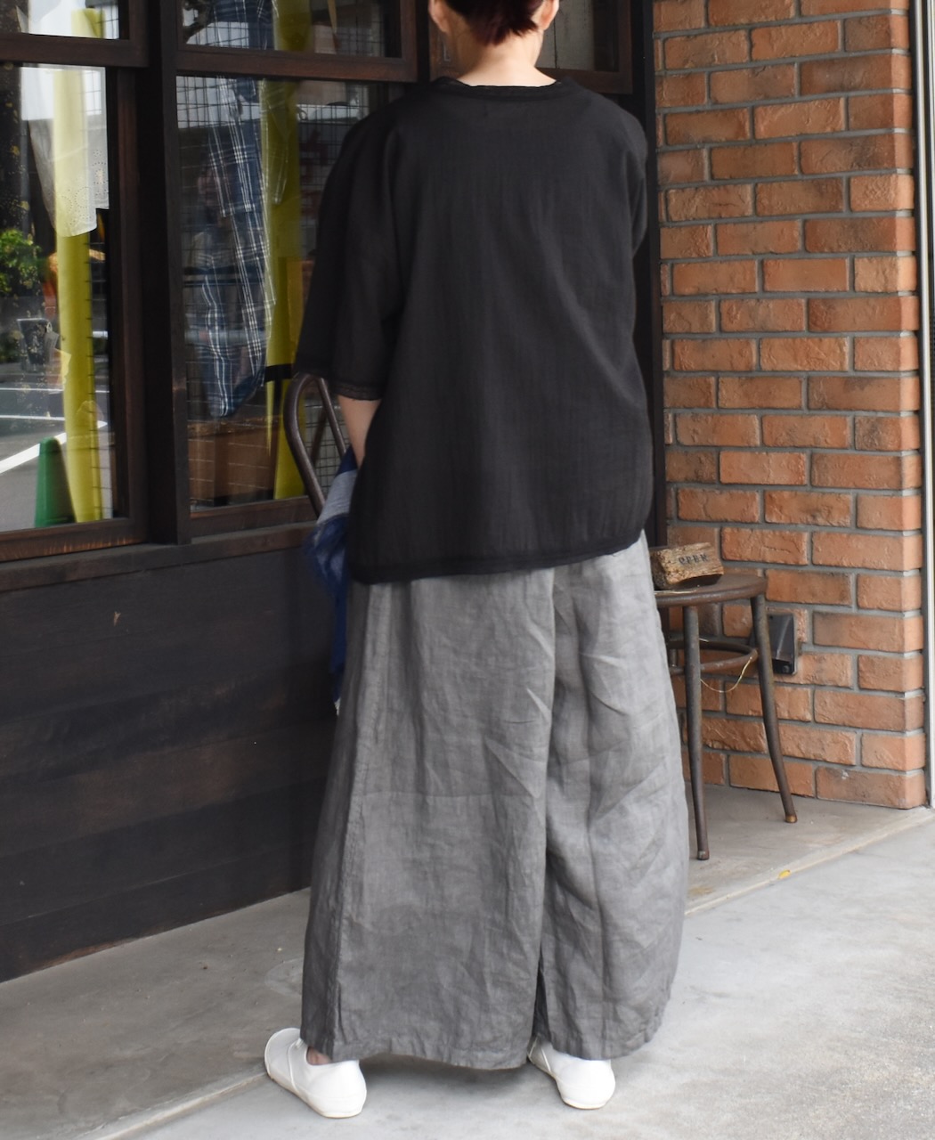 NSL24032 (ブラウス) VOILE LACE V-NECK LACE S/SL PULLOVER
