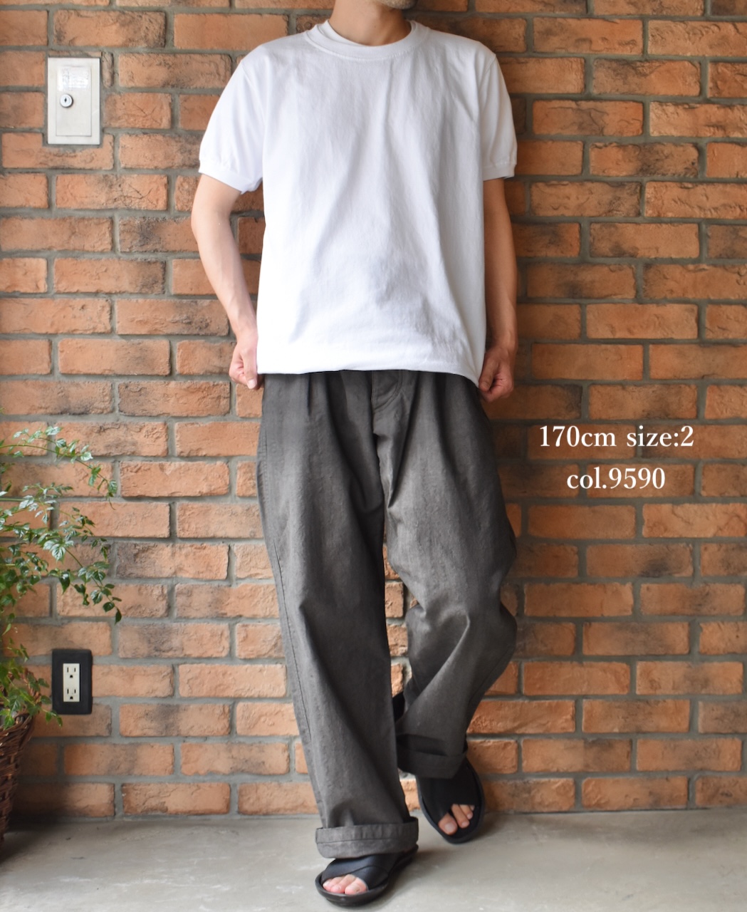 NAM1203KCL (パンツ) COTTON LINEN ONE-TUCK PANTS