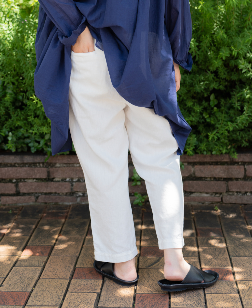 GNMDS2101CL (パンツ) 5.1oz WASHED COTTON / LINEN DENIM EASY TAPERED PANTS