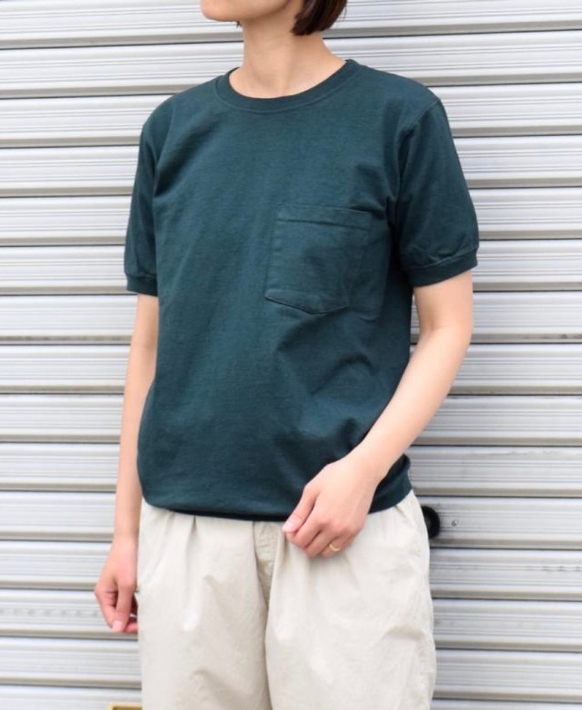 NGT9801P (Tシャツ) CREW NECK S/SL POCKET-T CUFF AND HEM RIB