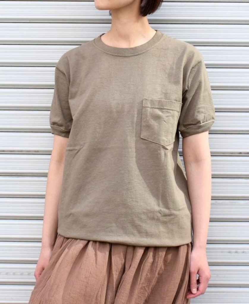 NGT9801P (Tシャツ) CREW NECK S/SL POCKET-T CUFF AND HEM RIB
