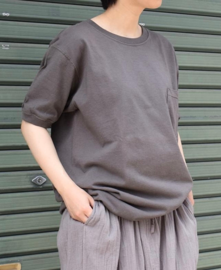 NGT9801P (Tシャツ) CREW NECK S/SL POCKET-T CUFF AND HEM RIB
