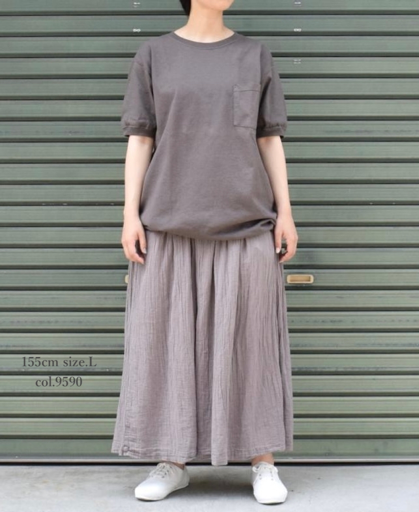 NGT9801P (Tシャツ) CREW NECK S/SL POCKET-T CUFF AND HEM RIB
