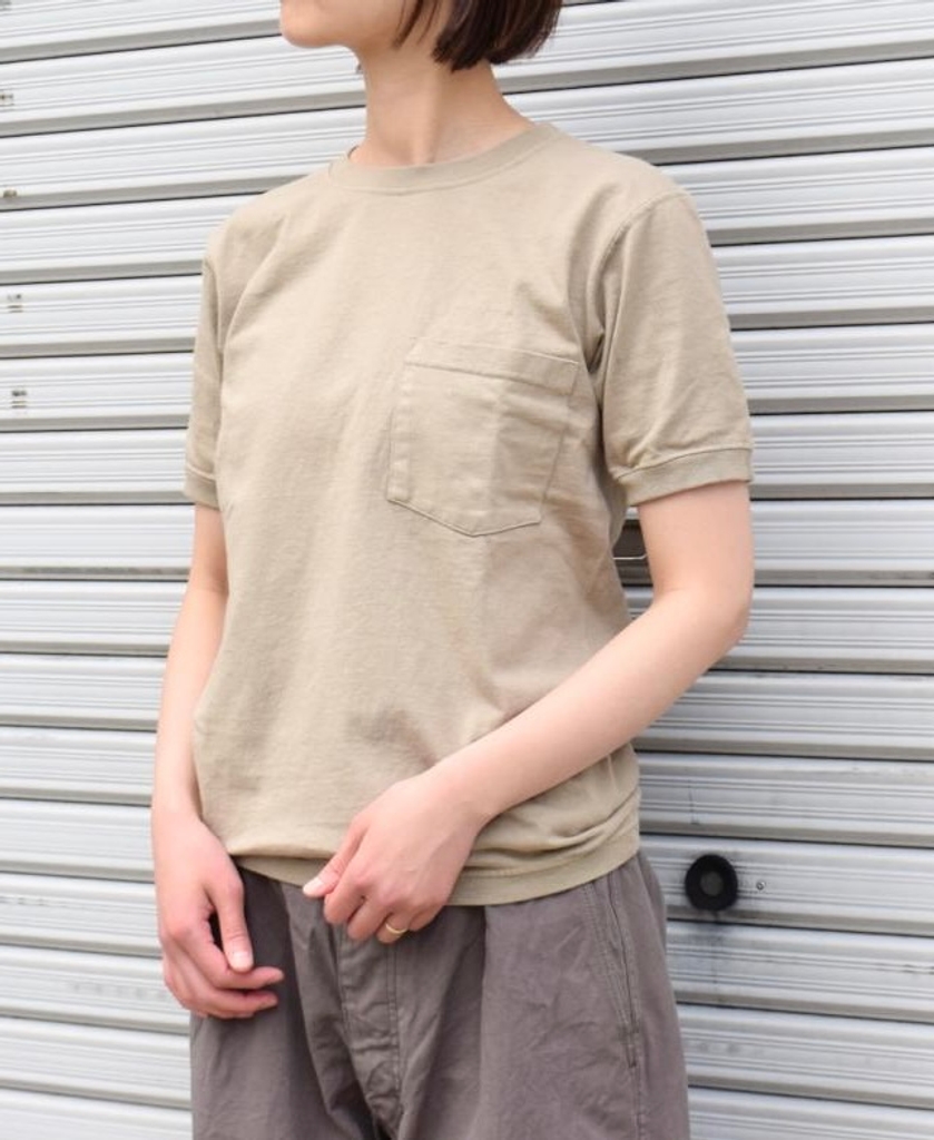 NGT9801P (Tシャツ) CREW NECK S/SL POCKET-T CUFF AND HEM RIB