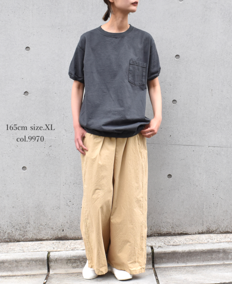 NGT9801P (Tシャツ) CREW NECK S/SL POCKET-T CUFF AND HEM RIB