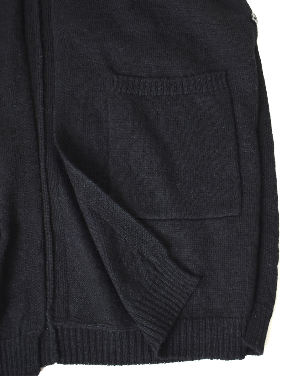 GNSL24524(ニット) 7GG 1PLY SHETLAND WOOL/LINEN CAPE WITH POCKET