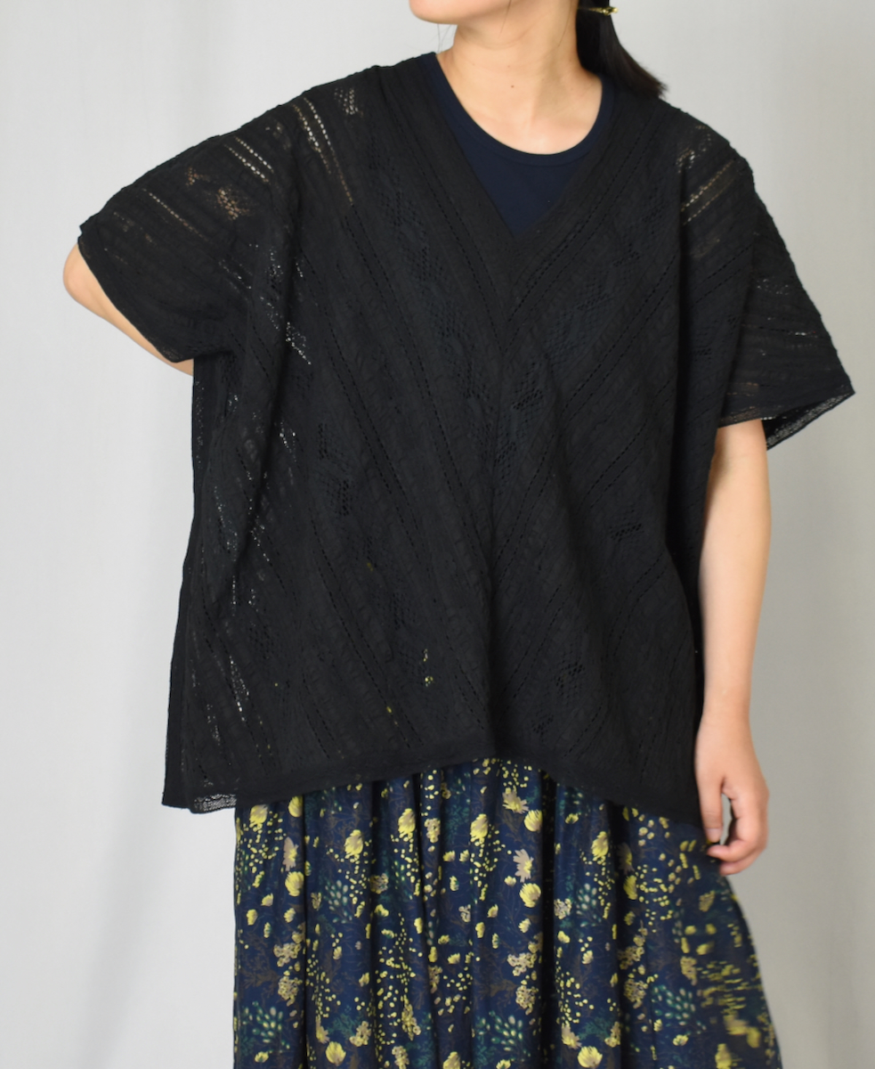 NSL23052 (ポンチョ) VOILE LACE ALL LACE PONCHO